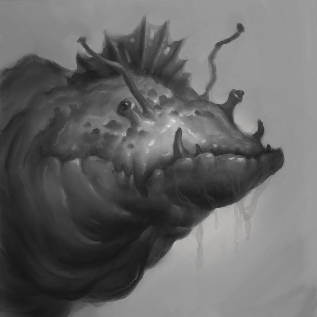 Creature sketch from imagination, 2026