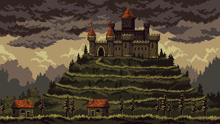 Castle on hill, illustration