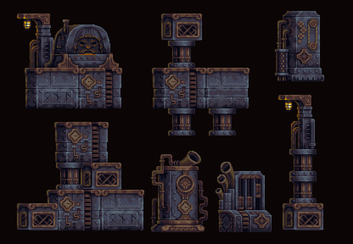 Background machinery decors, Tiny Thor