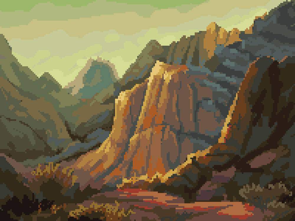 Mountains landscape study