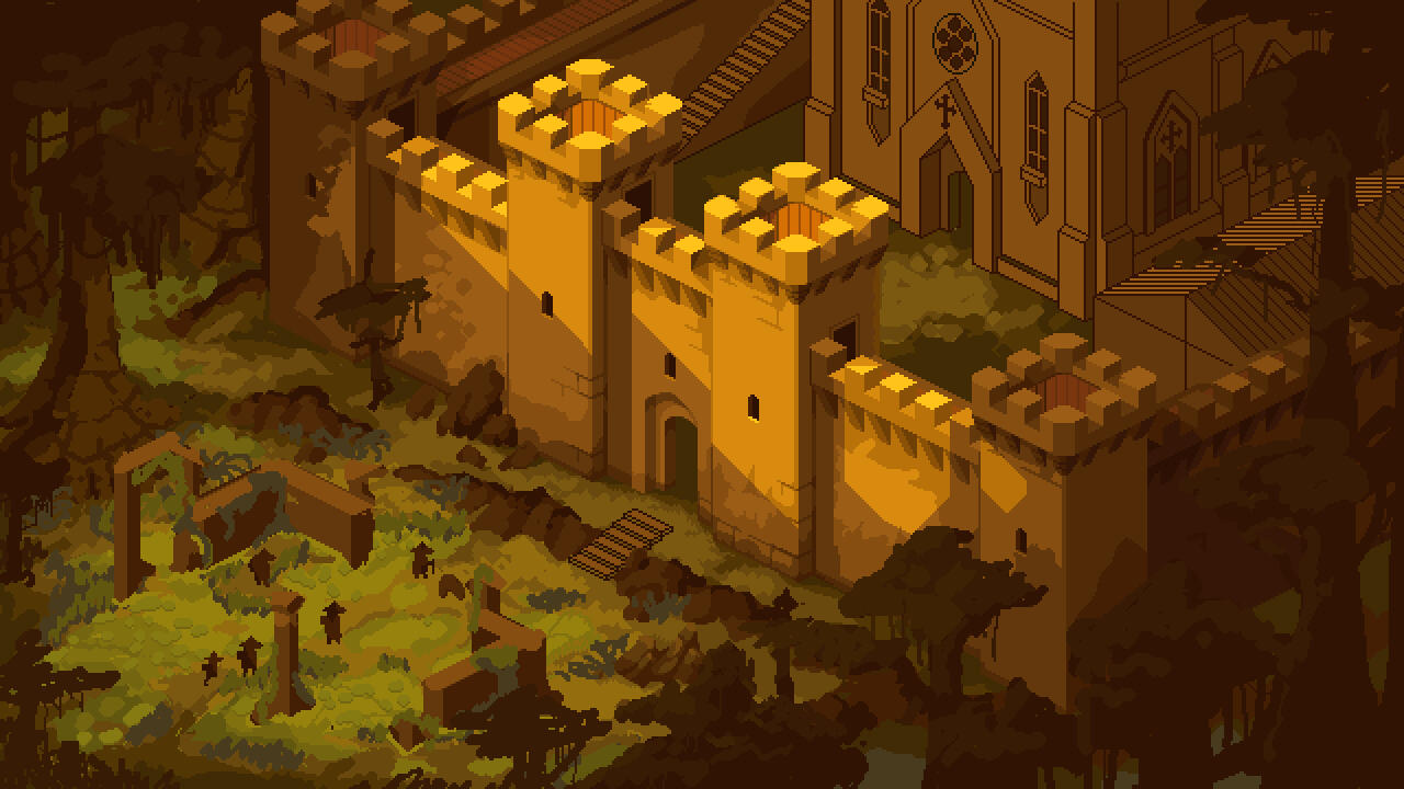 Isometric castle sketch