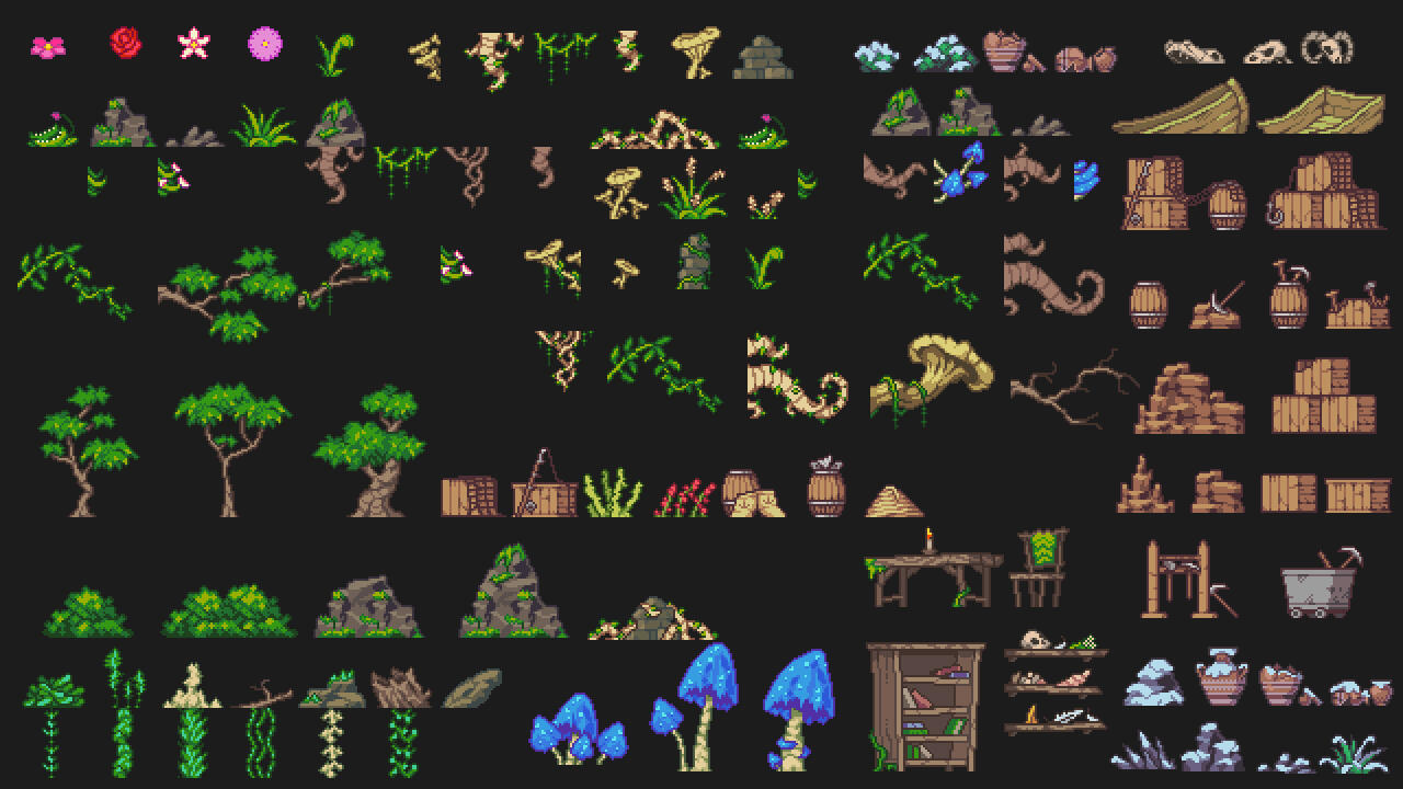 Various level decorations