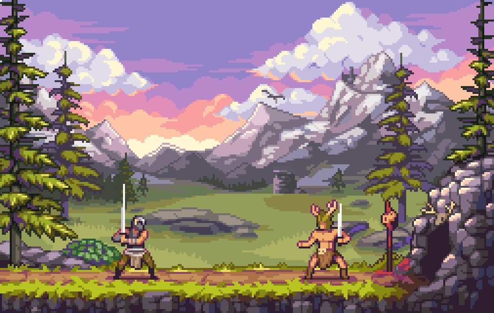 What if Skyrim was a 2d pixelart game, game mockup