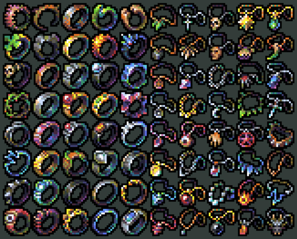 Ring and Amulet icons - Bitcrawl