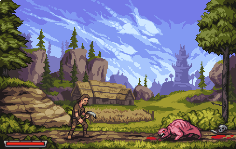 What if Gothic was a 2d pixelart game, game mockup