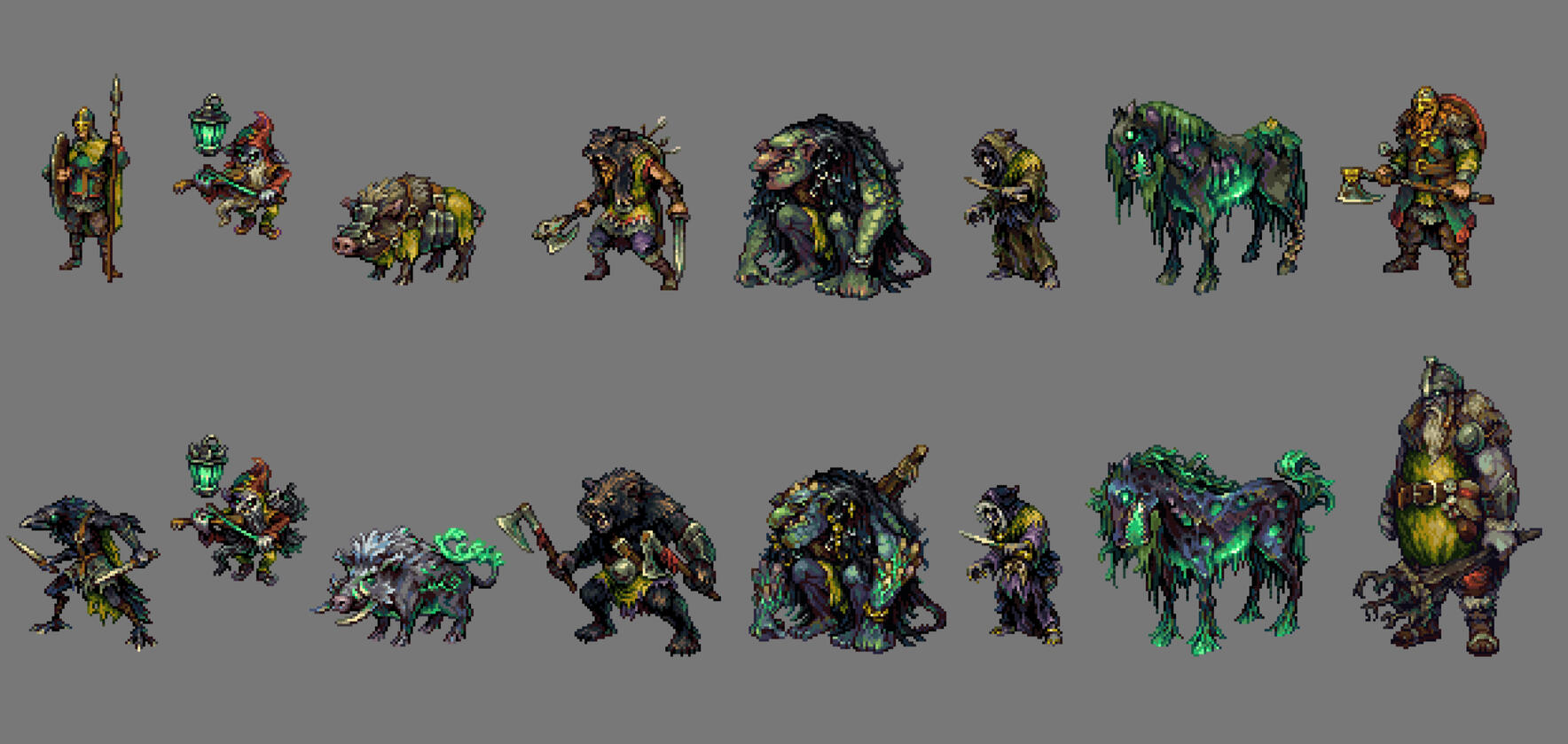 Songs of Conquest Vanir Faction units. Some concepts by Emanu Garnheim, Christian Knutsson as art director.