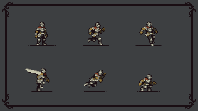 Knight animations, asset pack