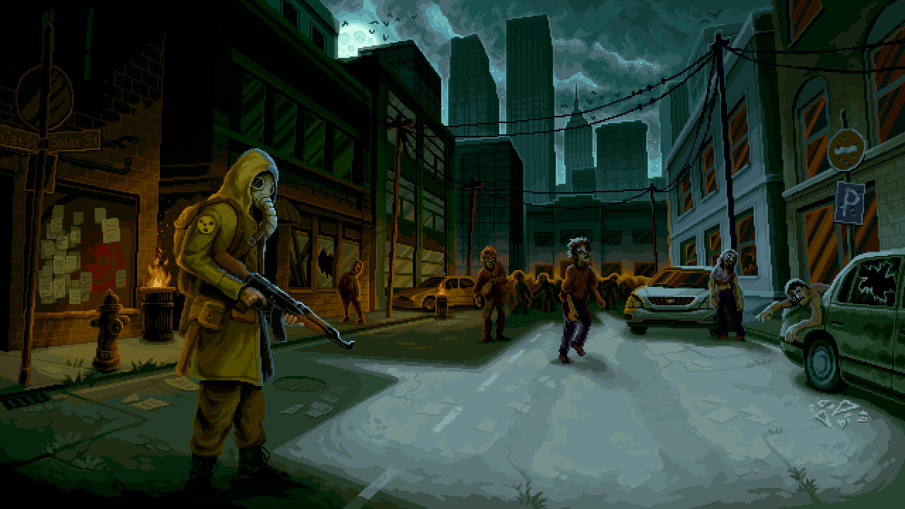 Zombie infested city, Illustration