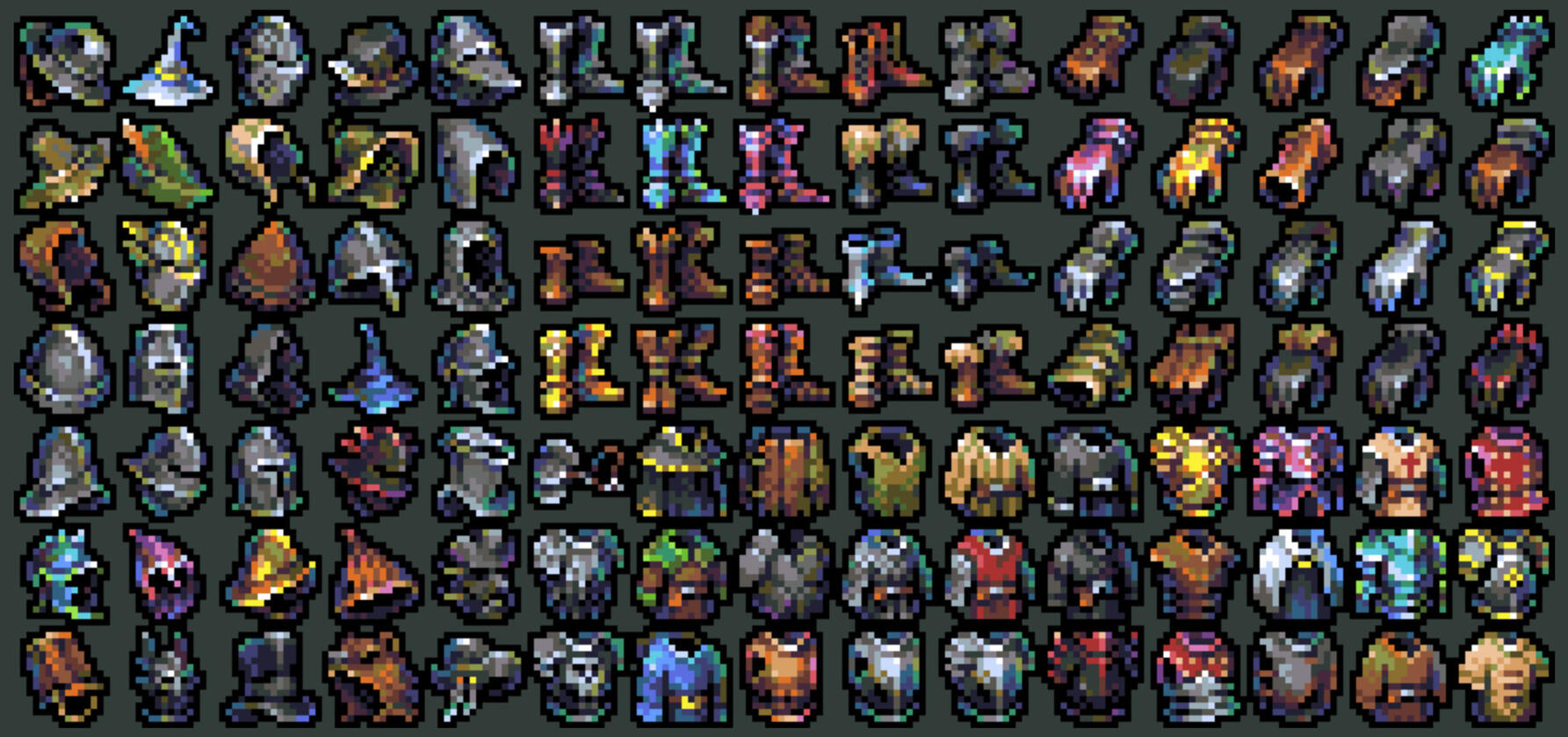 Armor and Clothing icons - Bitcrawl