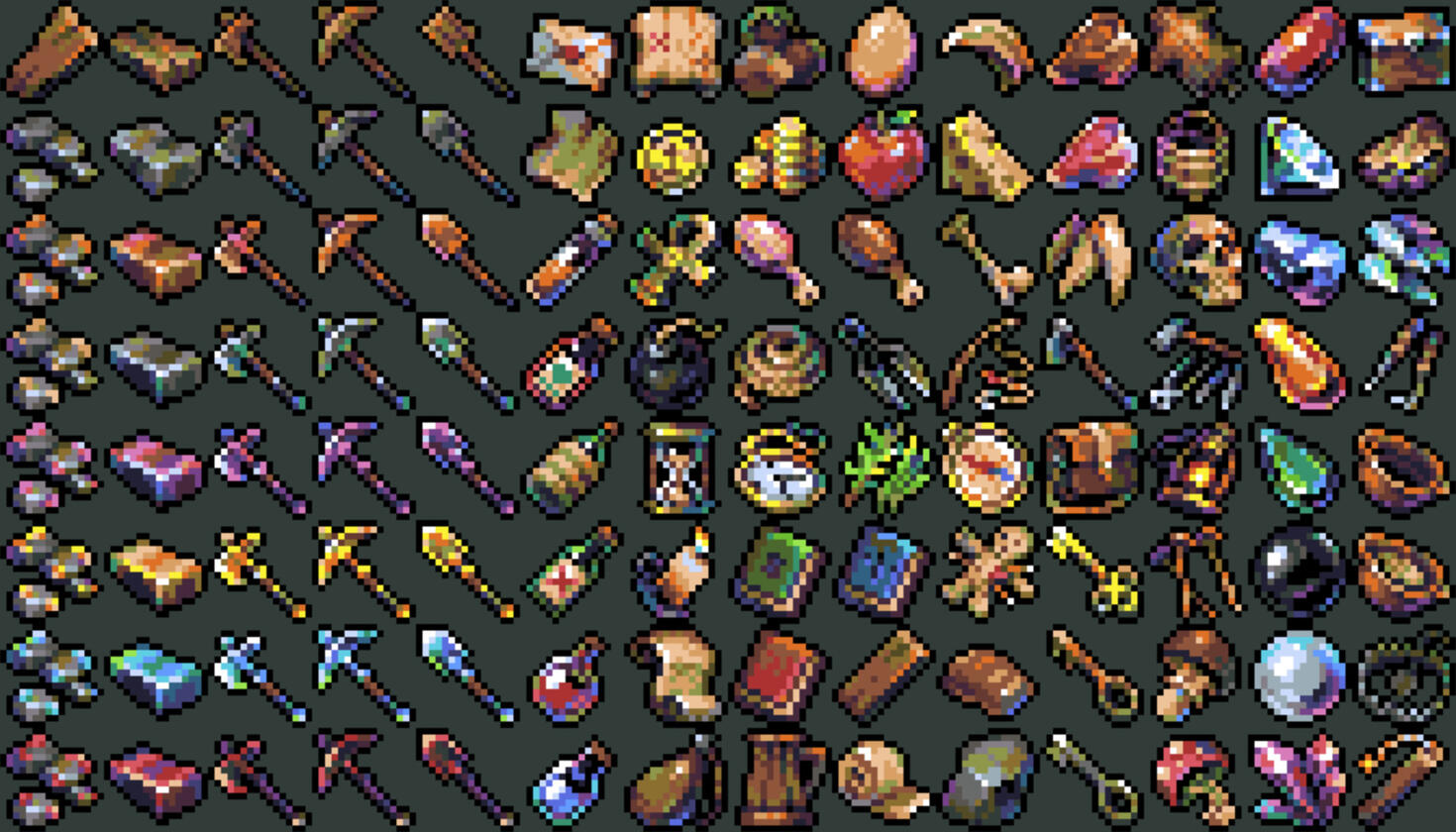 Essential fantasy icons - Bitcrawl