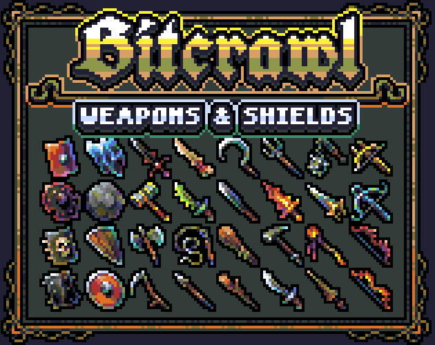 Bitcrawl - Weapons & Shields