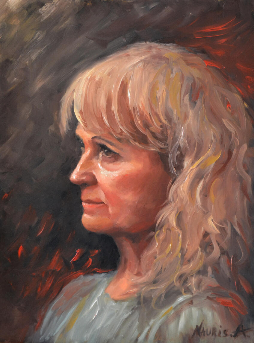 NOT AVAILABLE, 30x40cm, Oil Painting, 2025, Portrait of my mother