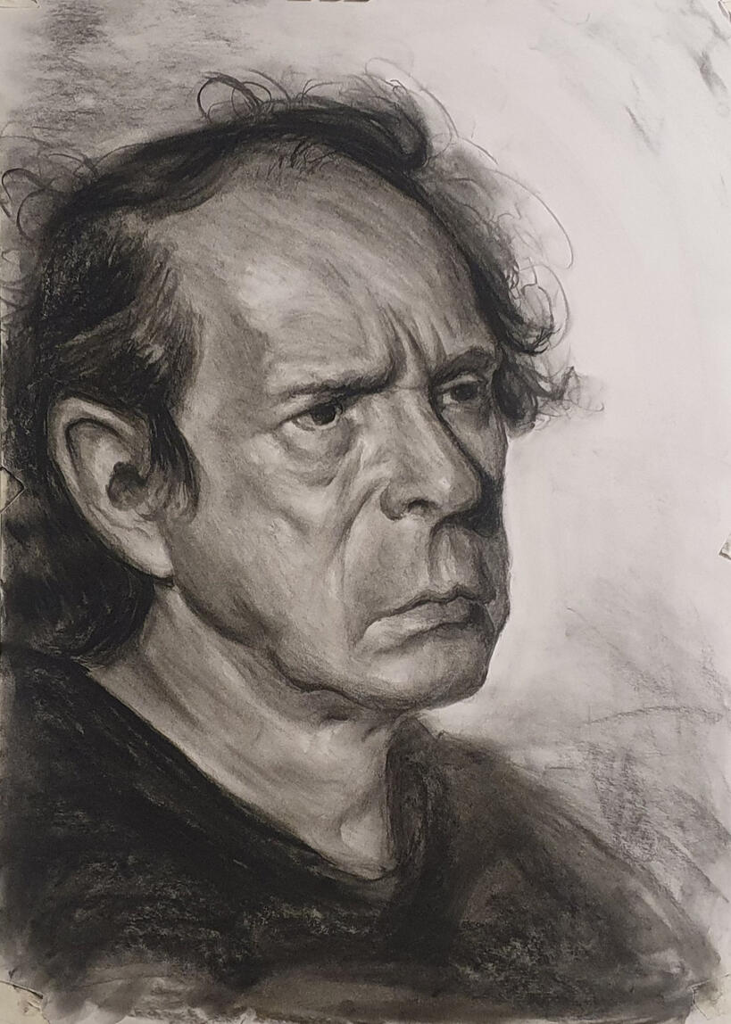 NOT AVAILABLE, A2, Charcoal, 2026, Old man study